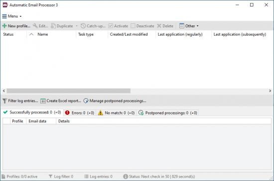 اضافة برنامج Automatic Email Processor لأتمتة معالجة رسائل البريد الإلكتروني