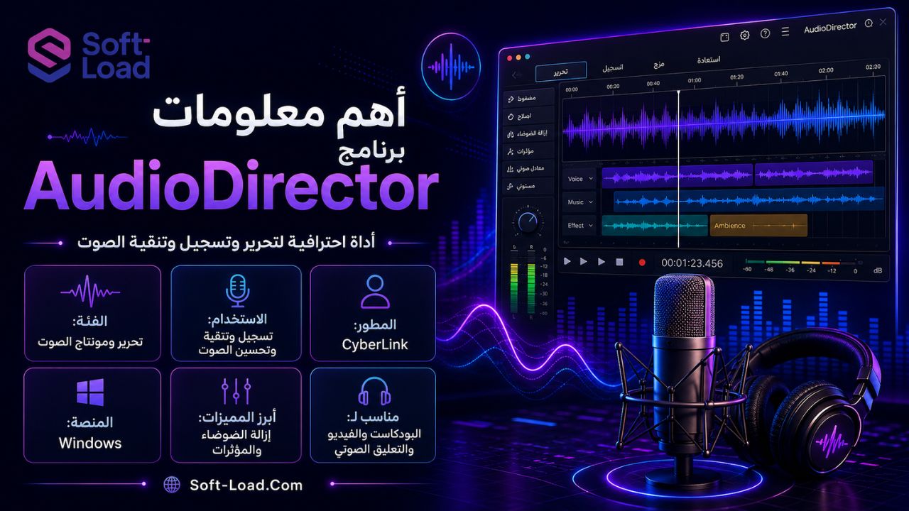 أهم معلومات برنامج AudioDirector