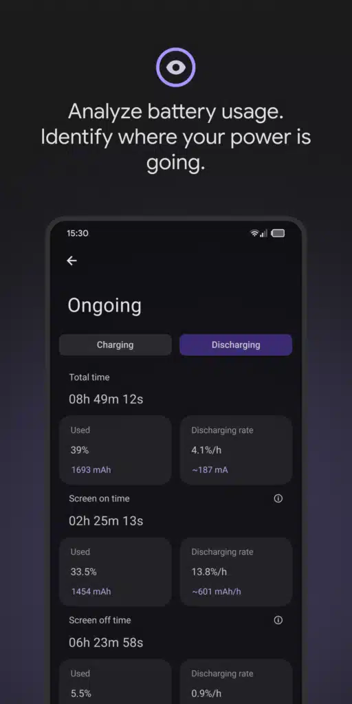 تجميل تطبيق Battery Guru Battery Health لإدارة ومراقبة بطارية أجهزة أندرويد