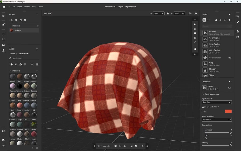 تحميل برنامج Adobe Substance 3D Sampler لتحويل الصور الواقعية إلى مواد 3D رقمية قابلة للاستخدام.
