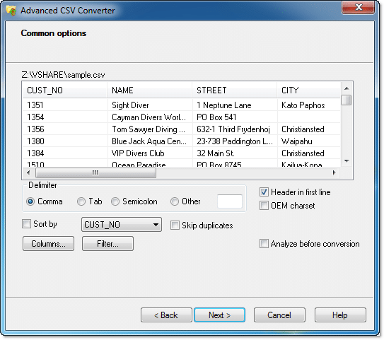 تحميل برنامج Advanced CSV Converter لتصدير ملفات CSV إلى صيغ أخرى