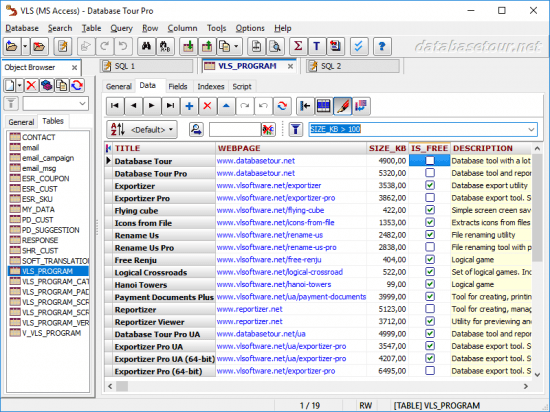 تحميل برنامج Database Tour Pro | لتحليل وعرض البيانات