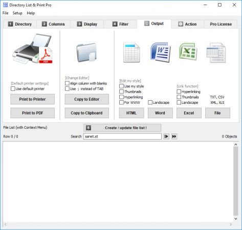 تحميل برنامج Directory List and Print Pro لإنشاء قوائم منظمة ومفصلة للملفات
