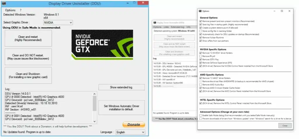 تحميل برنامج Display Driver Uninstaller لإزالة برامج تشغيل بطاقات الرسوميات بالكامل