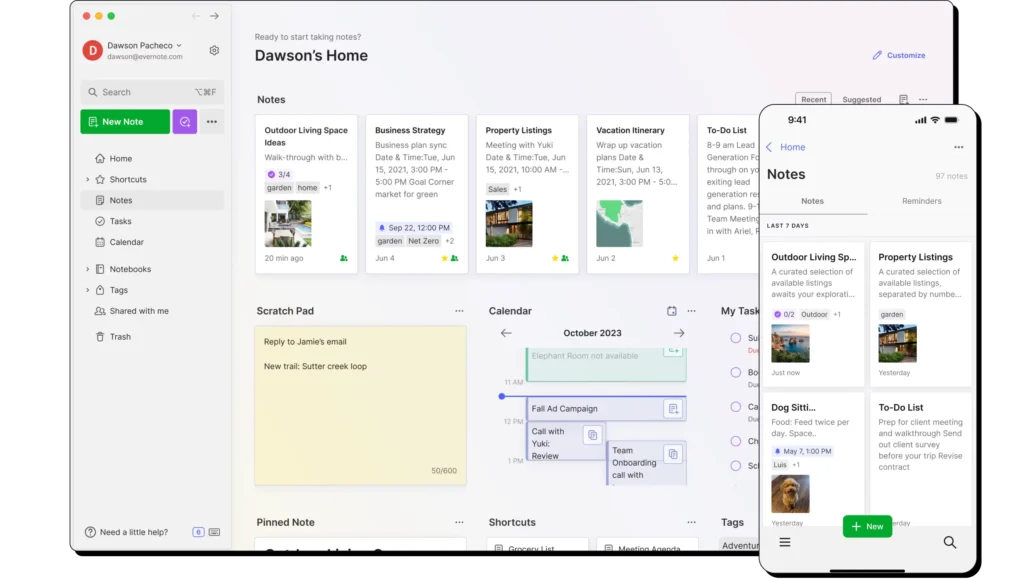 تحميل برنامج Evernote لتدوين الملاحظات وتنظيم المعلومات