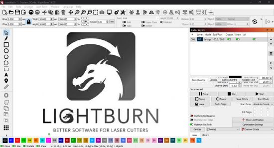 تحميل برنامج LightBurn لالتحكم بآلات القطع والحفر بالليزر