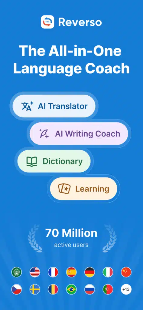 تحميل برنامج Reverso Translate and Learn للتعلم اللغوي