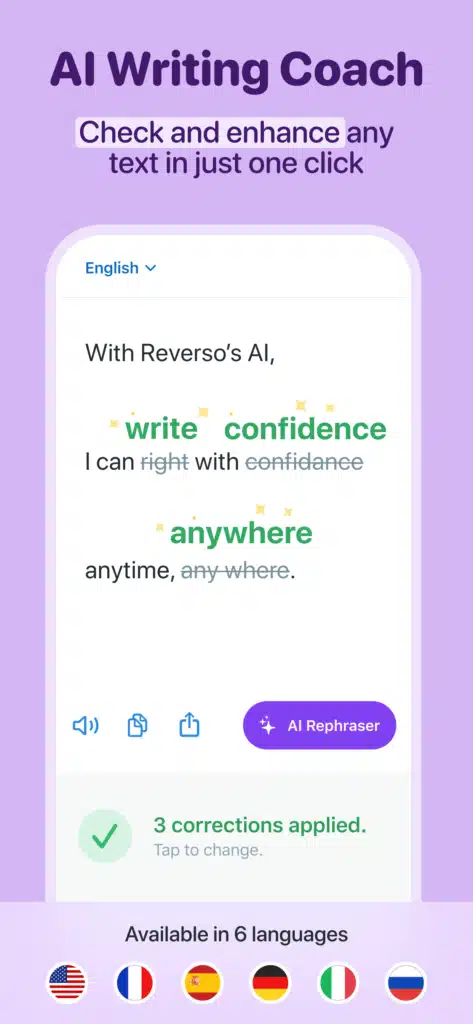 تحميل برنامج Reverso Translate and Learn للتعلم اللغوي
