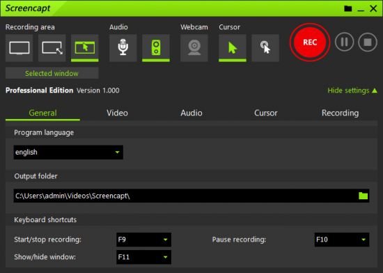 تحميل برنامج Screencapt Professional لتصوير شاشة الكمبيوتر