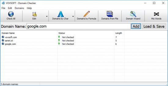 تحميل برنامج VovSoft Domain Checker للبحث عن نطاق لموقعك الإلكتروني