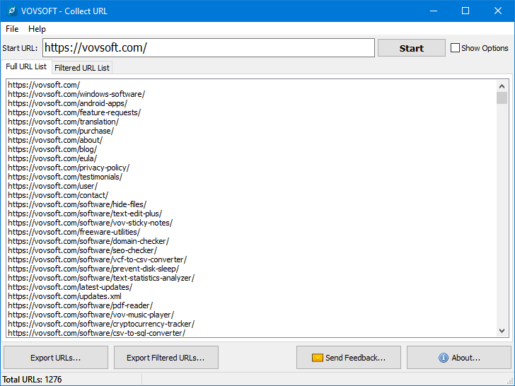 تحميل برنامج VovSoft Website File Collector لجمع ملفات المواقع دفعة واحدة
