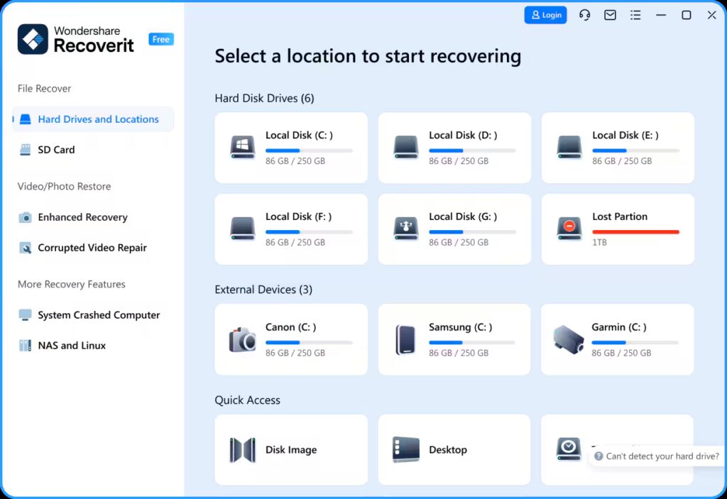 تحميل برنامج Wondershare Recoverit لاستعادة البيانات