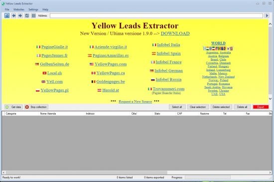 تحميل برنامج Yellow Leads Extractor لجمع بيانات الشركات والأنشطة التجارية من الصفحات الصفراء