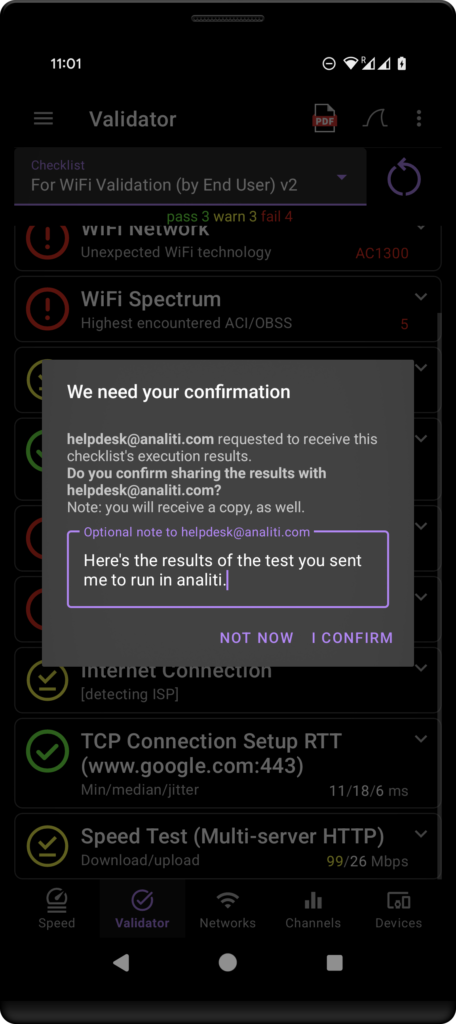 تحميل برنامج analiti - Speed & WiFi لتحليل شبكات الواي فاي