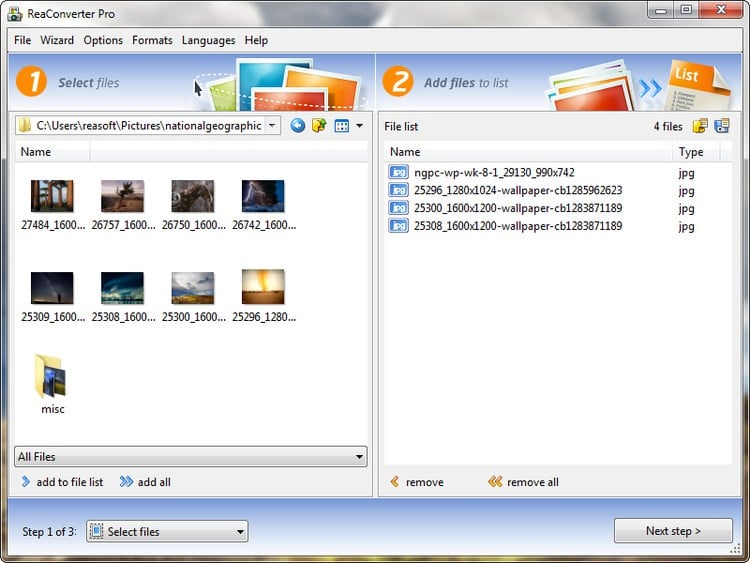 تحميل برنامج reaConverter Pro لتحويل الصور دفعة واحدة
