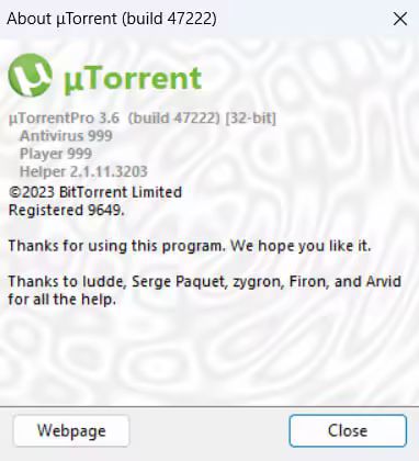 تحميل برنامج μTorrent Pro لتنزيل الملفات ومشاركتها عبر بروتوكول BitTorrent