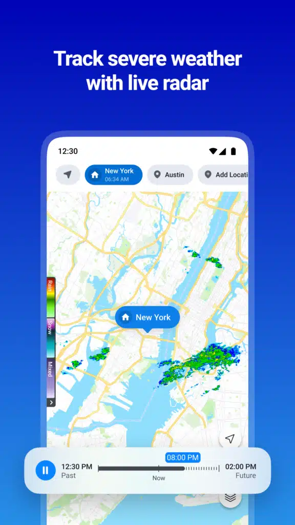 تحميل تطبيق 1Weather Forecast Radar للتنبؤات الجوية