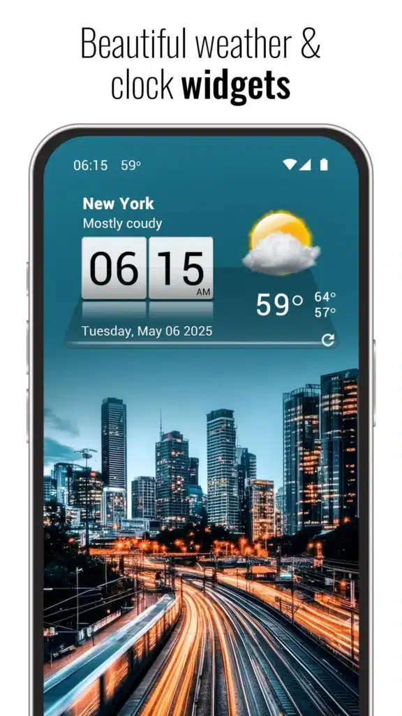 تحميل تطبيق 3D Sense Clock & Weather أداة تخصيص شاملة لنظام أندرويد