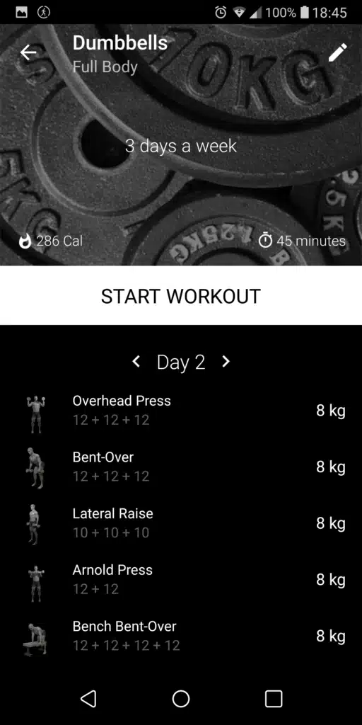 تحميل تطبيق Dumbbell Workout at Home & Gym لبناء العضلات وتقوية الجسم