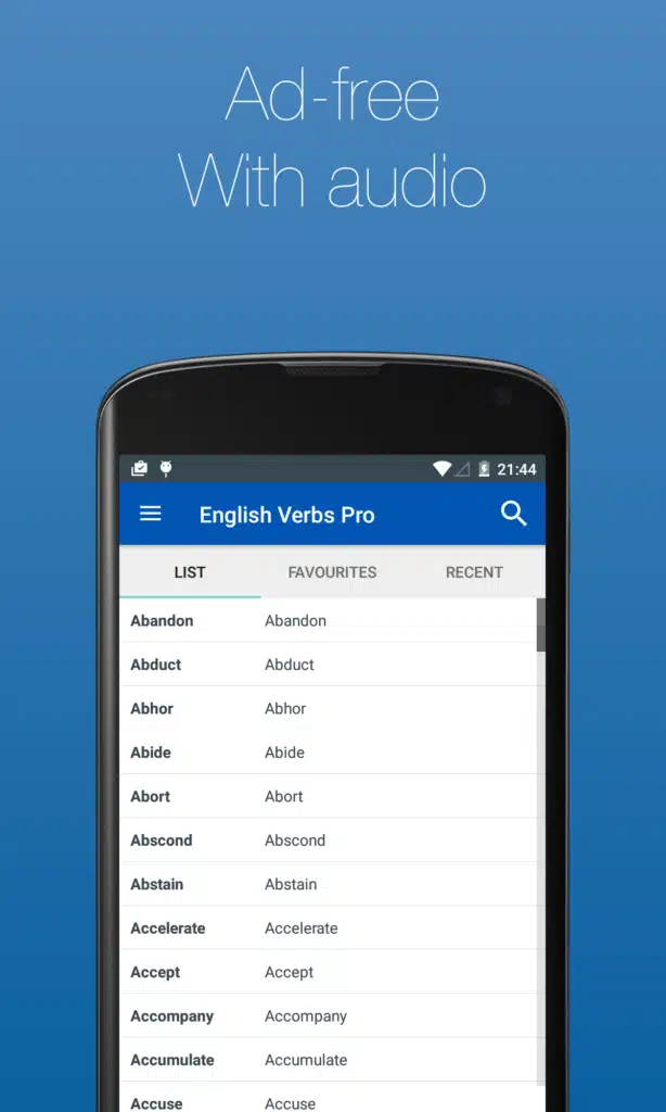 تحميل تطبيق English Verb Conjugator Pro لتعليم اللغة الانجليزية