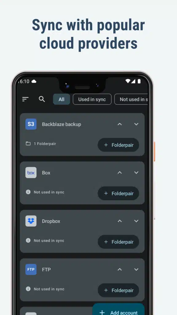 تحميل تطبيق FolderSync Pro لإدارة ومزامنة الملفات