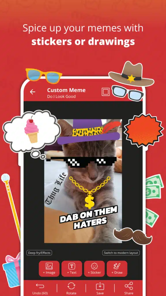 تحميل تطبيق Meme Generator لإنشاء الميمز