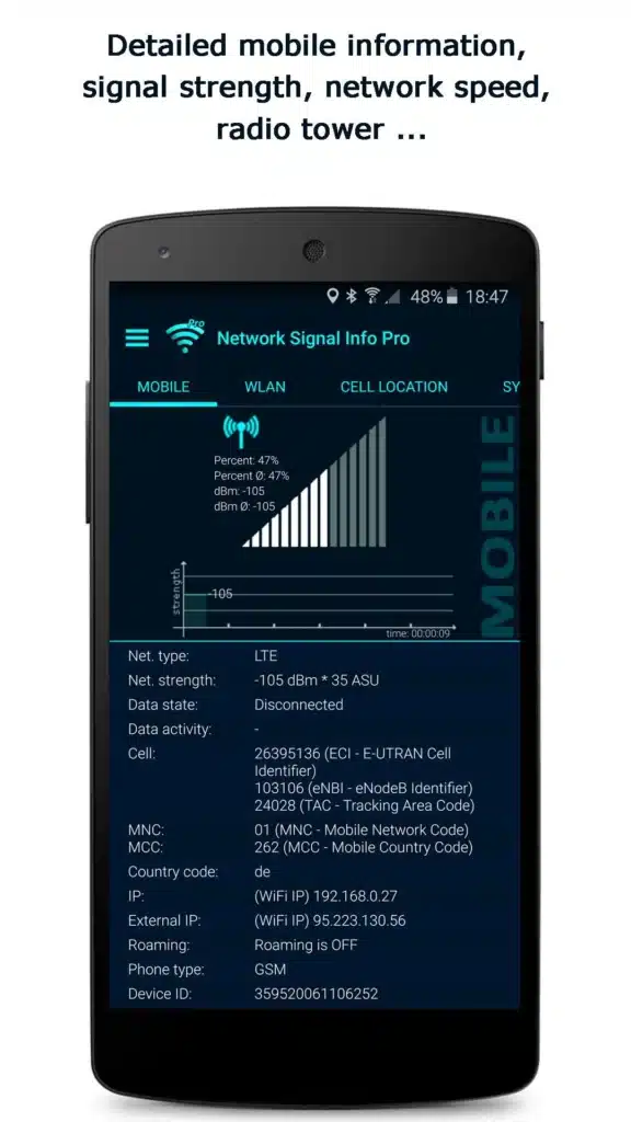 تحميل تطبيق Network Signal Info Pro لمراقبة الإشارات اللاسلكية والخلوية