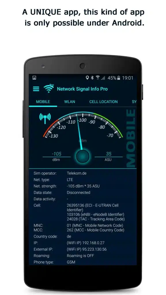 تحميل تطبيق Network Signal Info Pro لمراقبة الإشارات اللاسلكية والخلوية
