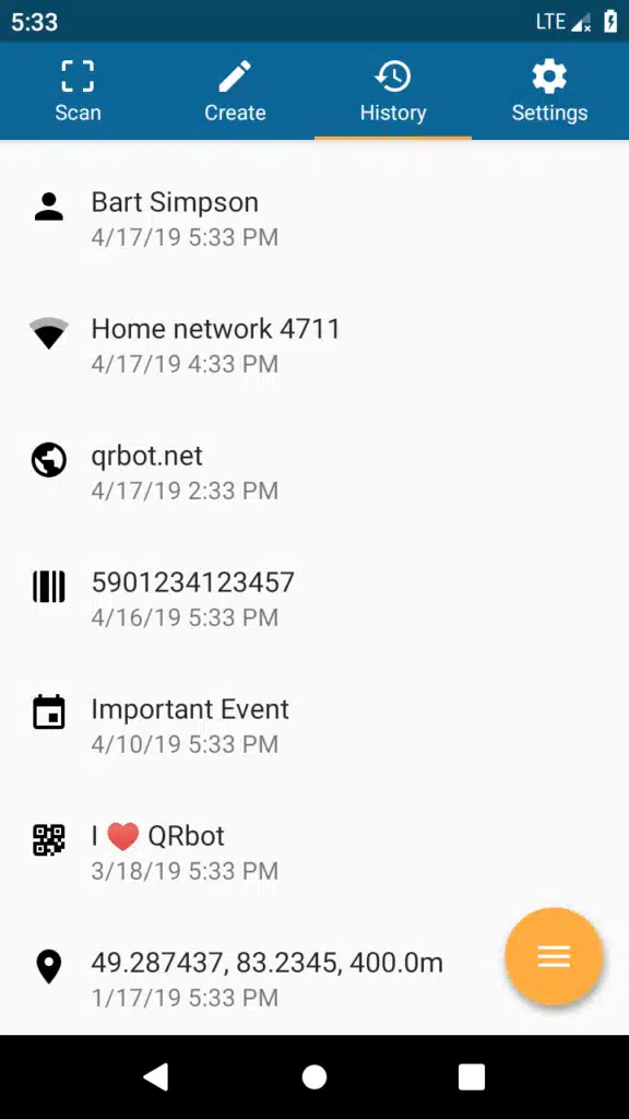 تحميل تطبيق QRbot QR & barcode reader قارئ ومولّد رموز QR وباركود
