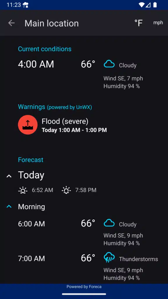 تحميل تطبيق Rain Alarm للإنذار المبكر بهطول الأمطار والثلوج