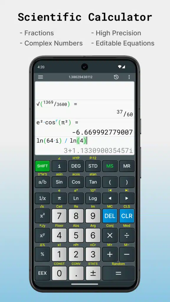 تحميل تطبيق Scientific Calculator Plus آلة حاسبة علمية