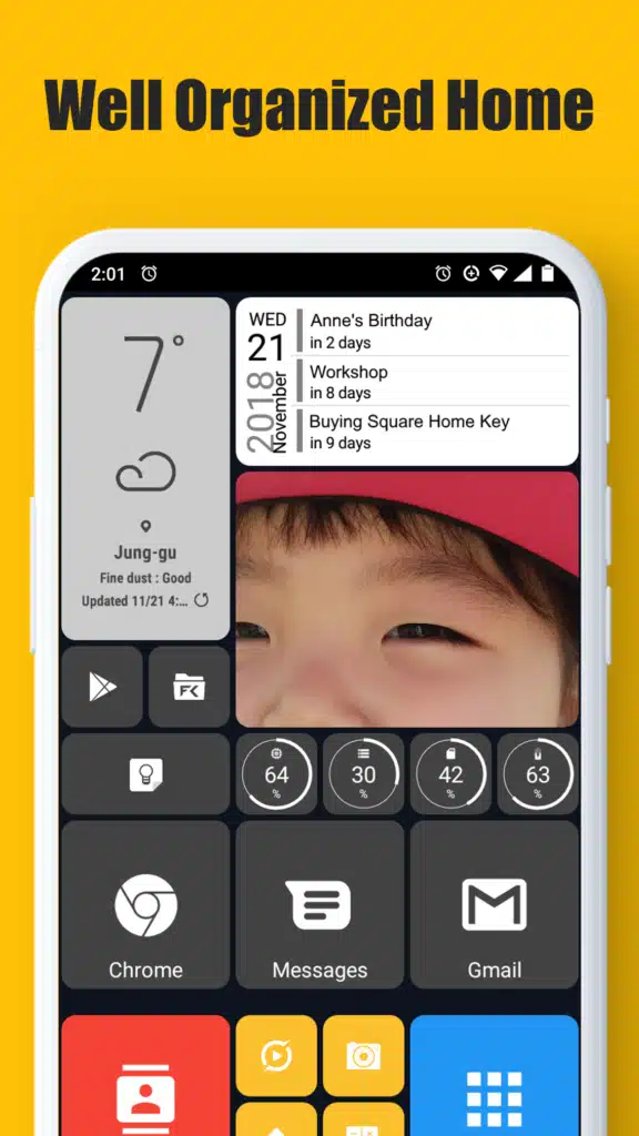تحميل تطبيق Square Home لواجهة المستخدم الرئيسية لهاتفك