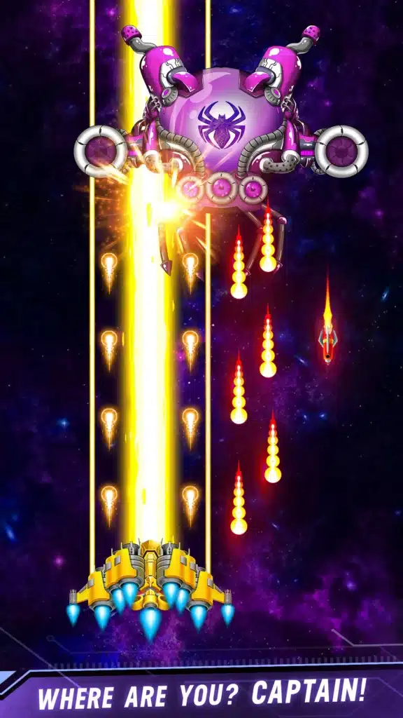 تحميل لعبة Galaxy Attack Space Shooter لعبة الحرب في الفضاء