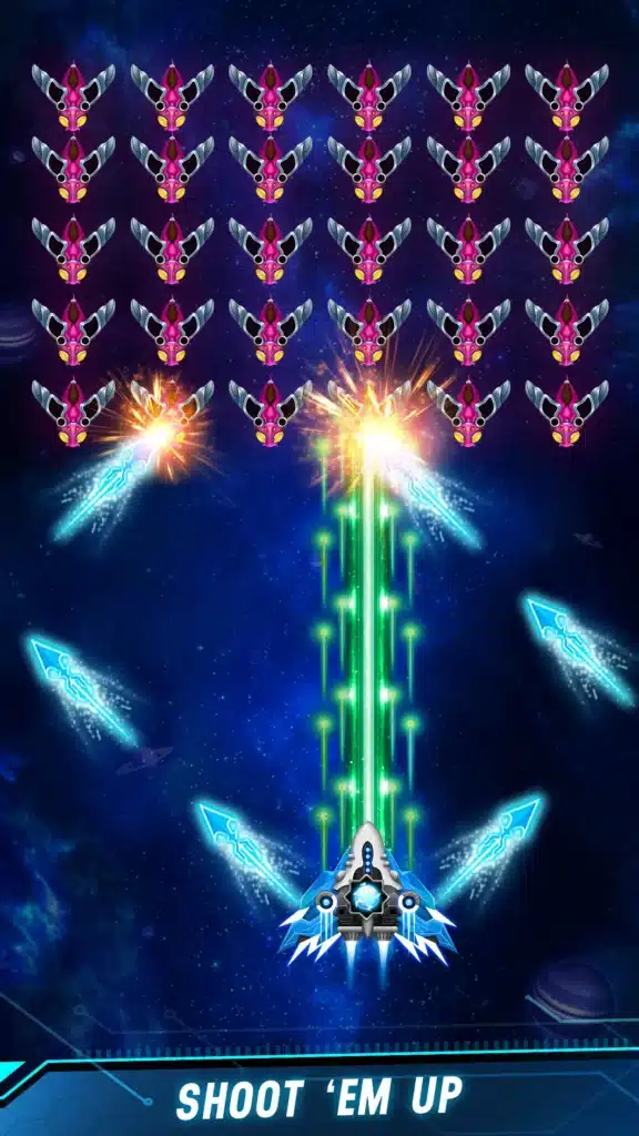 تحميل لعبة Galaxy Attack Space Shooter لعبة الحرب في الفضاء