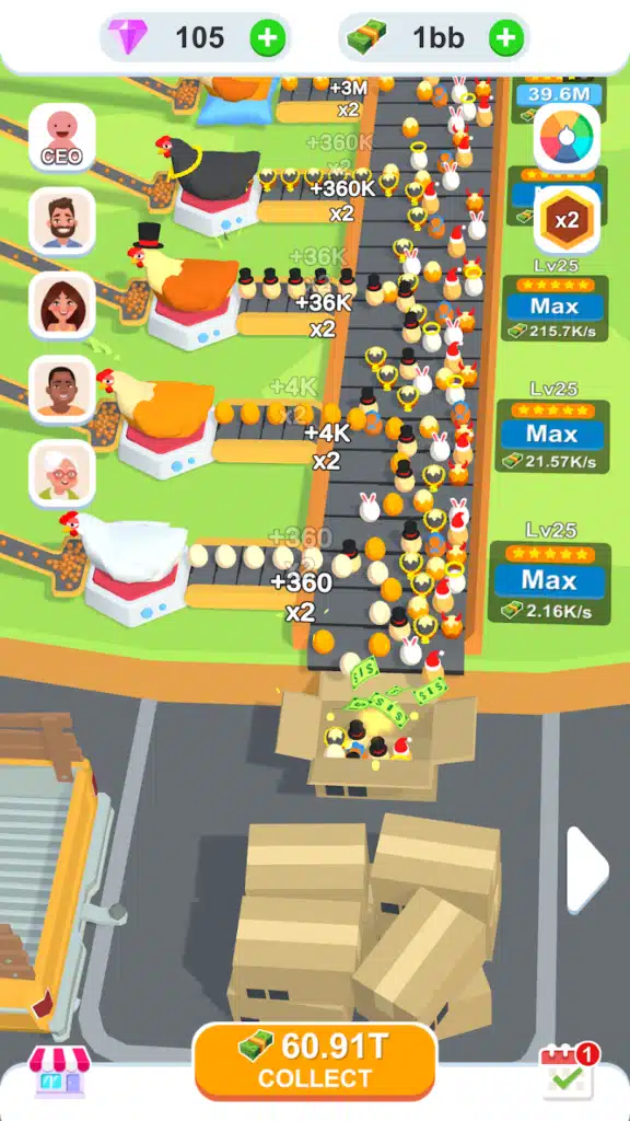 تحميل لعبة Idle Egg Factory MOD لعبة مصنع البيض للاندرويد