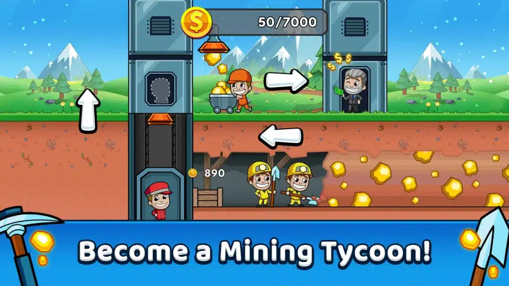 تحميل لعبة Idle Miner Tycoon لعبة التنجيم عن الذهب