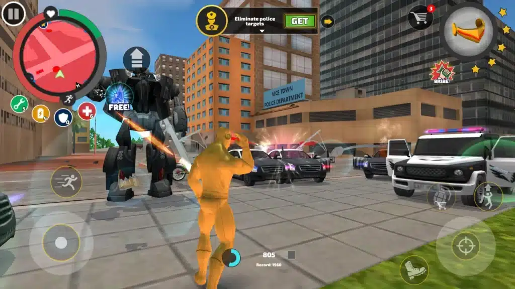 تحميل لعبة Rope Hero Vice Town MOD | البطل الأزرق 2025