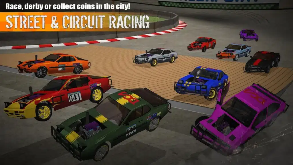 تحميل لعبة demolition derby 3 mod السباق للاندرويد