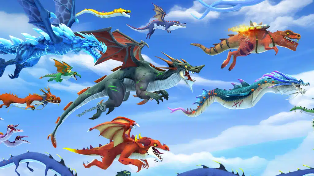 تحميل لعبة hungry dragon mod التنانين للاندرويد