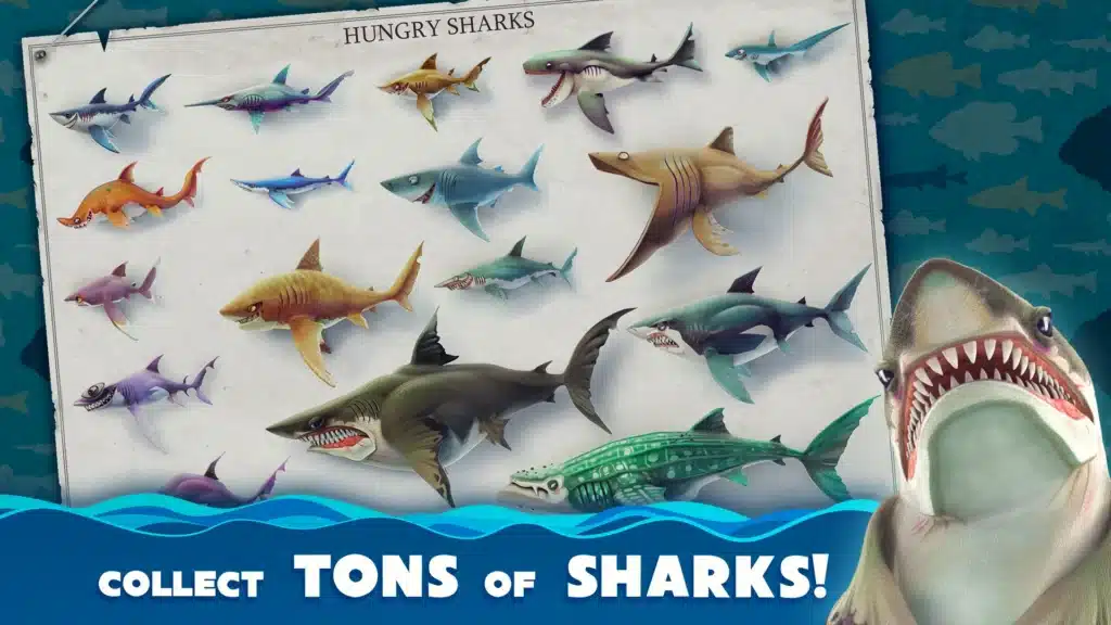 تحميل لعبة hungry shark world mod الحيوانات المفترسه للاندرويد