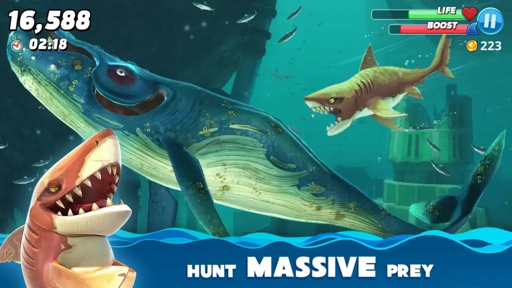 تحميل لعبة hungry shark world mod الحيوانات المفترسه للاندرويد