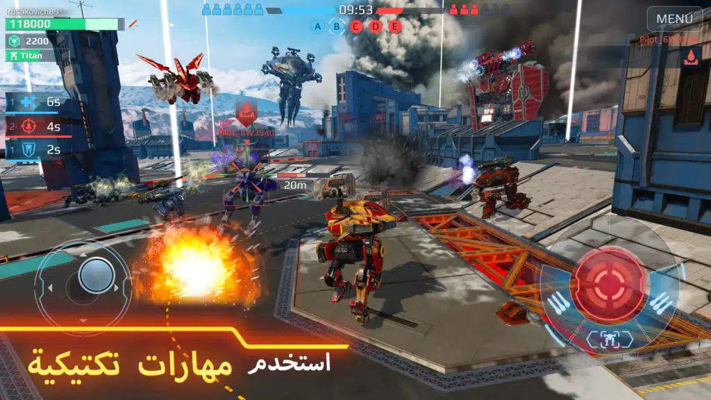 تحميل لعبة war robots للاكشن والروبوت