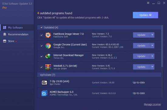 تخميل برنامج IObit Software Updater Pro لتحديث البرامج المثبتة على جهاز