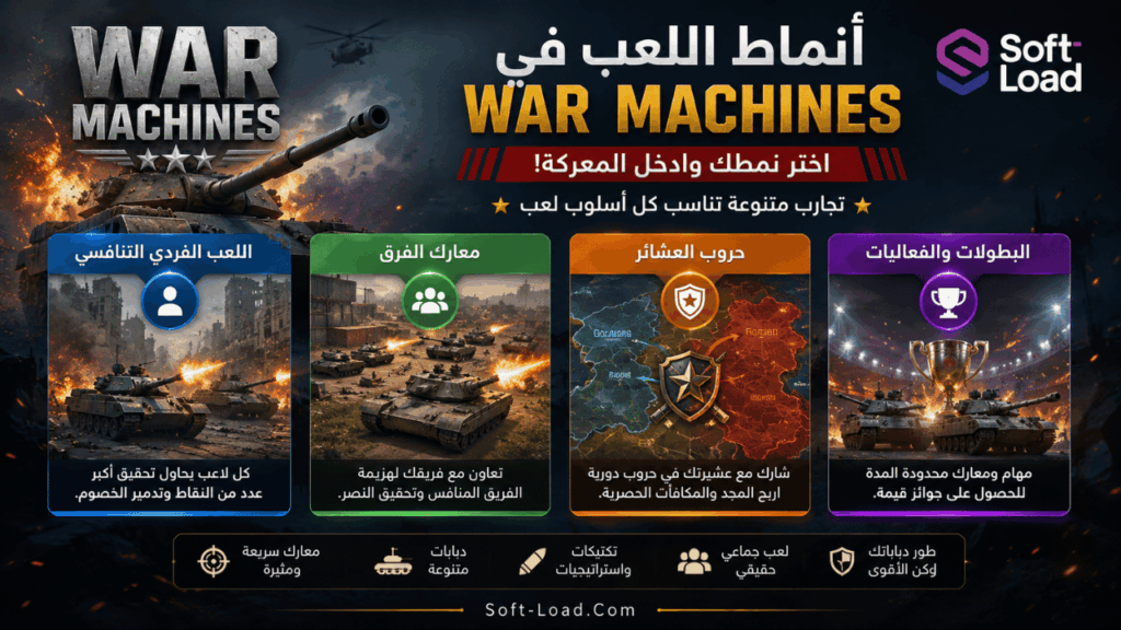 أنماط اللعب في War Machines