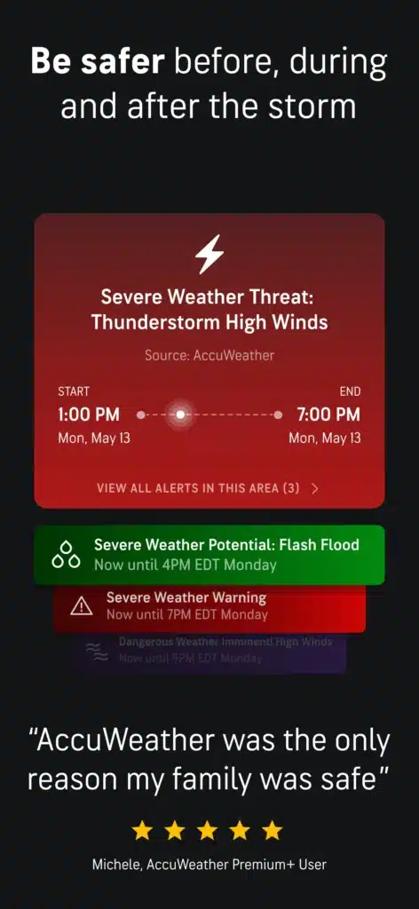 تحميل برنامج AccuWeather Weather Radar لمعرفة الطقس
