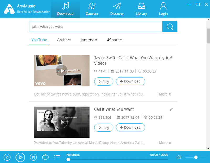 تحميل برنامج AmoyShare AnyMusic لتحميل وتشغيل الموسيقى والفيديوهات