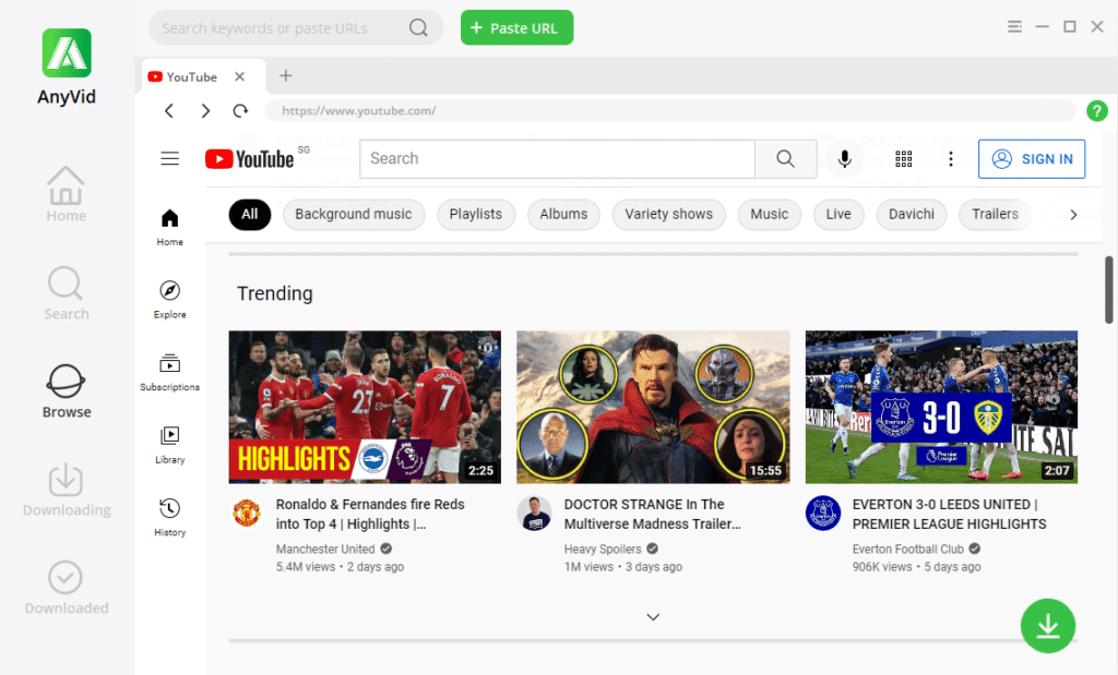 تحميل برنامج AmoyShare AnyVid لتحميل الفيديوهات من الإنترنت