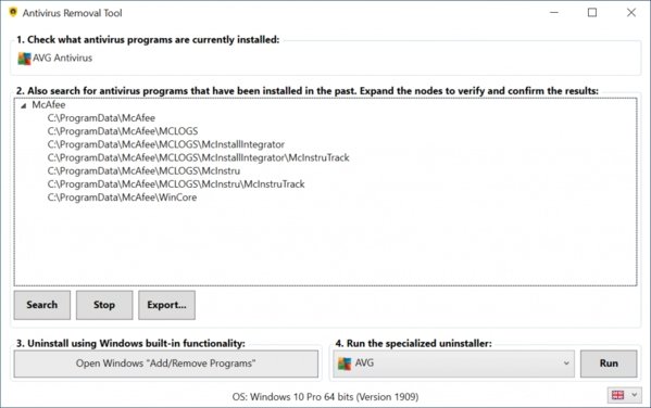 تحميل برنامج Antivirus Removal Tool لإزالة برامج