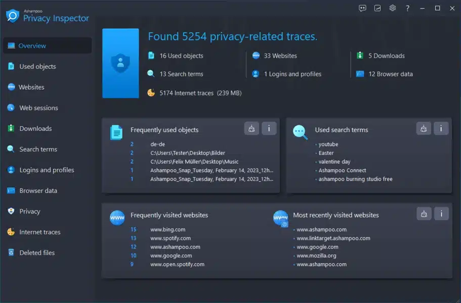 تحميل برنامج Ashampoo Privacy Inspector الحارس الشخصي لخصوصيتك الرقمية