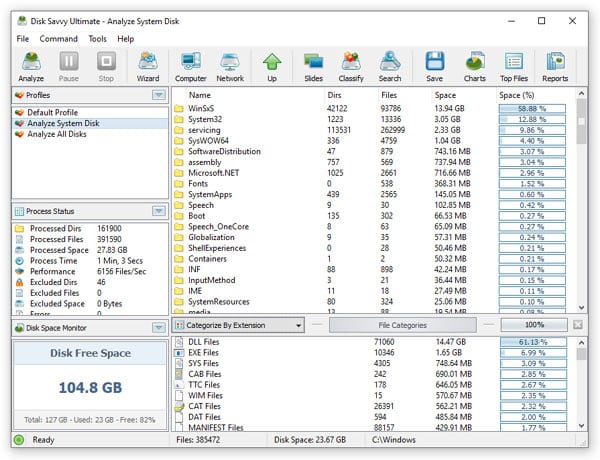 تحميل برنامج Disk Savvy لتحليل مساحة القرص الصلب